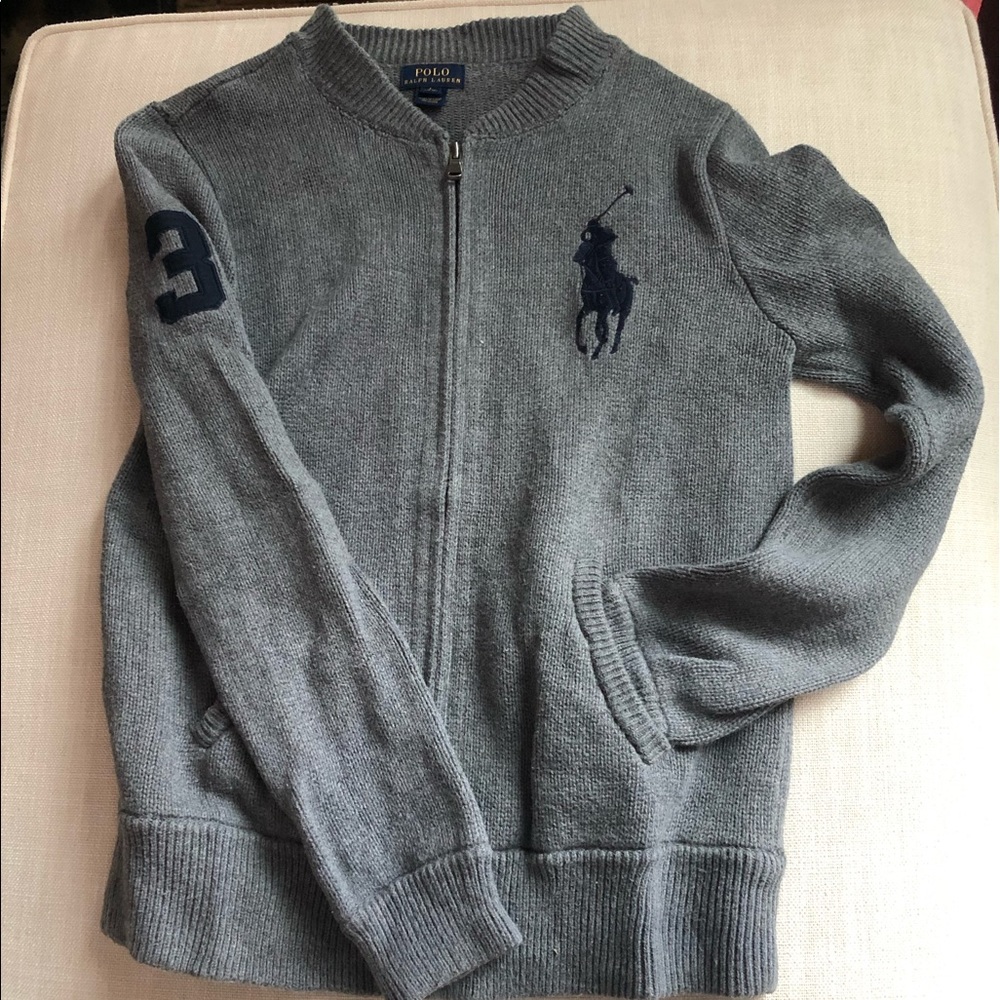 Grey polo Ralph Lauren top